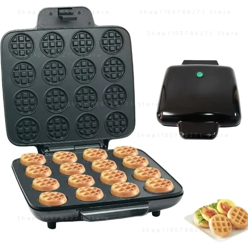 16-hole waffle maker, fast heating, non-stick surface, small batch waffle DIY dessert and snack machine