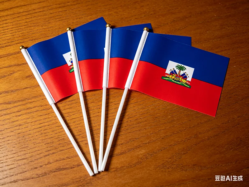 Haiti Hand Flag 14*21cm Haitian National Hand Held Waving Small Flag North America World Countries Decor