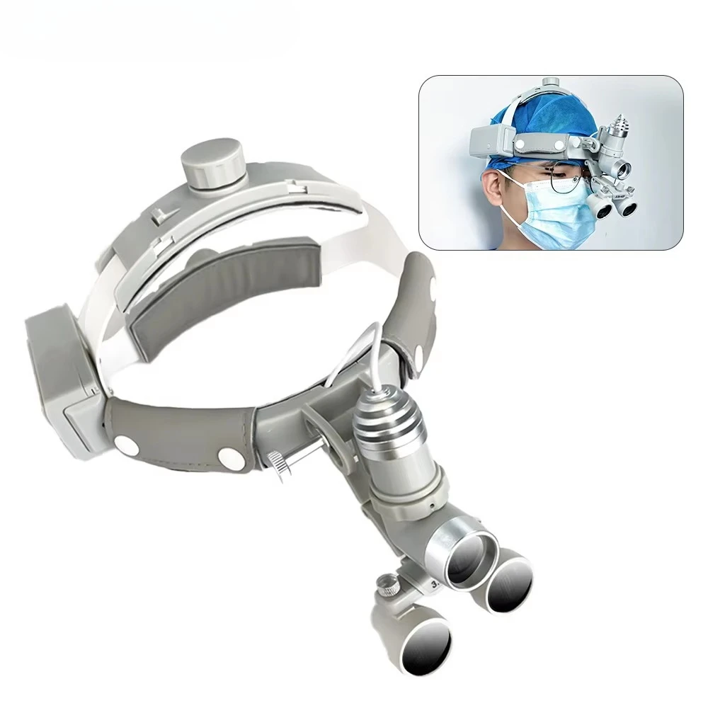 Magnifying Glass 2.5X 3.5X Magnifying Glass Head-mounted Headlights Binocular Dentalss Headlights