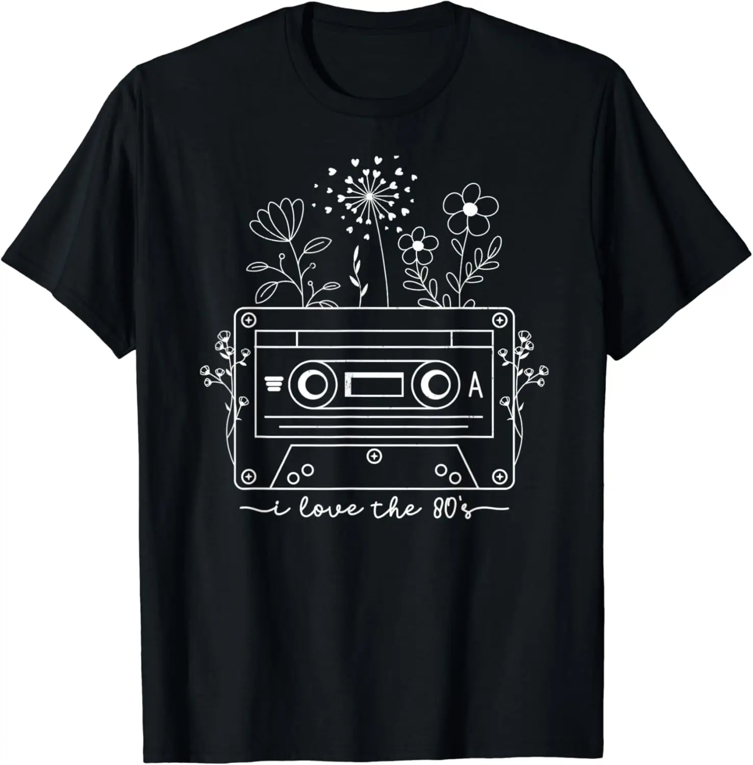 Mixtape Love The 80s 90s Vintage Men Women Cassette Tape T-Shirt