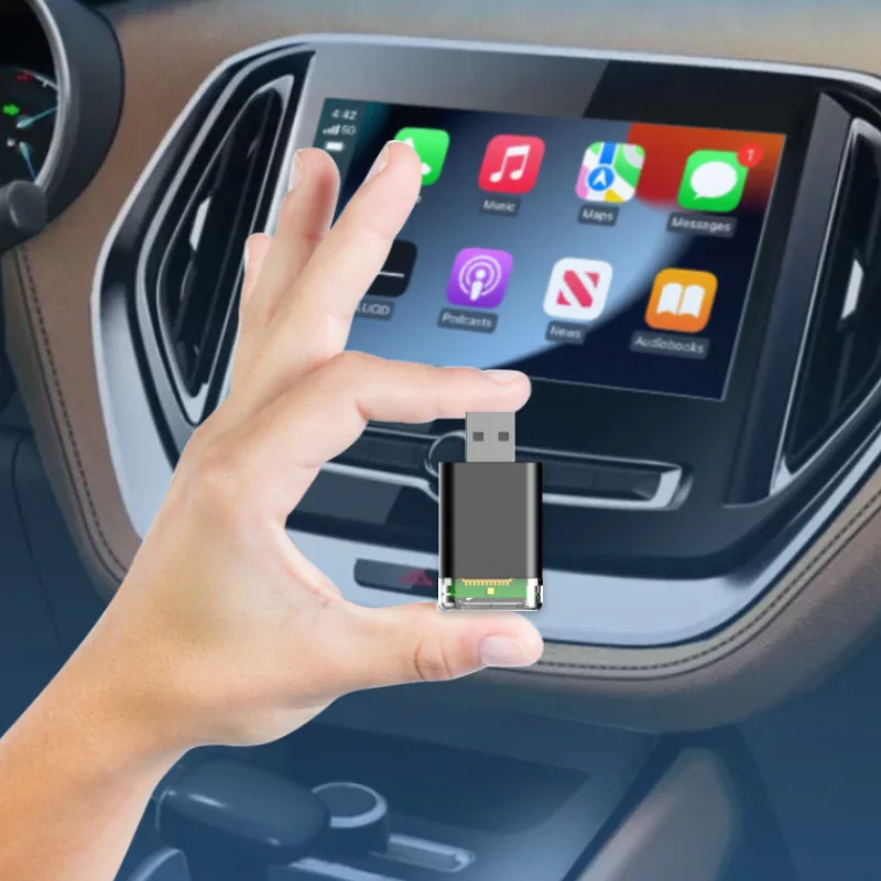 Новый 2 в 1, светодиодный беспроводной адаптер Carplay Android, Carplay Dongle Smart Ai Box, автомобильный Carplay Android Auto со светом