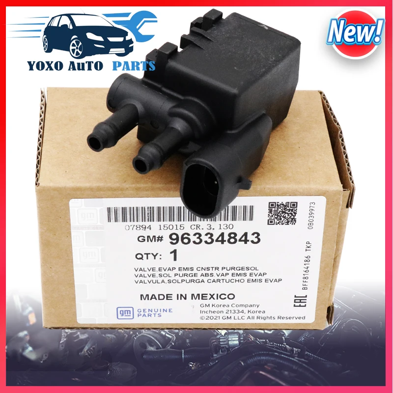 Válvula solenoide de purga del depósito de emisiones para Buick Excelle Chevrolet Aveo Daewoo Kalos, válvula de control del depósito de carbón OEM #   96334843