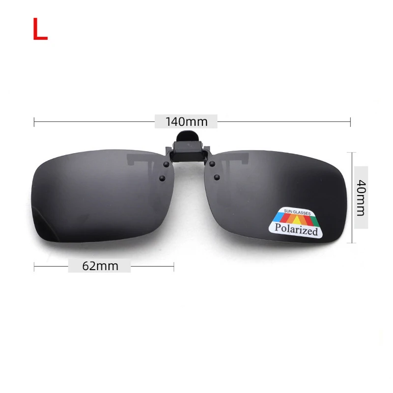 Grey Lenses Polarized Clip On Sunglasses Flip Up UV 380 Driving Glasses Night Vision Glasses Anti Glare Vintage Square Glasses