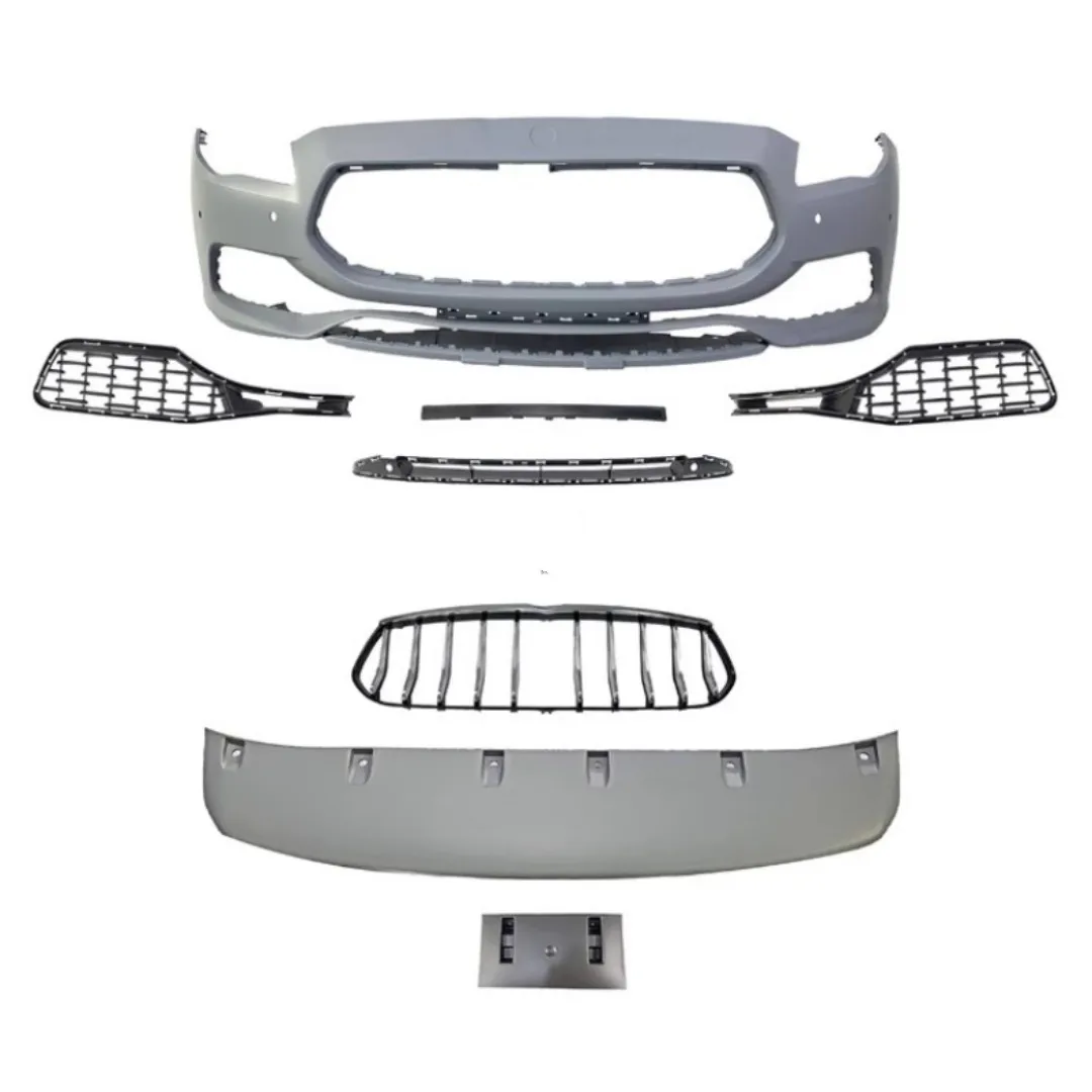 Body Kit Front Bumper Grill Mask Assembly for Maserati Quattroporte 2013-15 modified new style fog lamp frame Auto Accessories