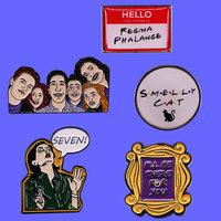 Sitcom Old Friends Take Pictures Cartoon Badge Interesting Anime Character Metal Pin Backpack Hat Lapel Brooch Jewelry Gift