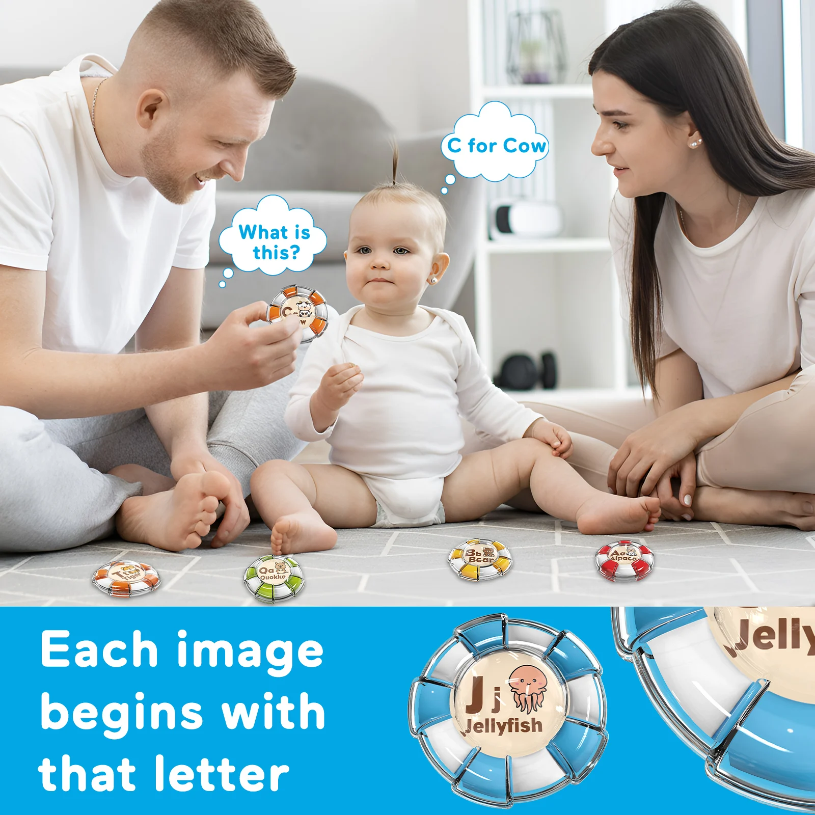 ألعاب حمام الأبجدية من عوامة النجاة على الوجهين، ألعاب العد لعبة تعلم الحروف الأبجدية للأطفال الصغار من الأولاد والبنات بعمر 18+ شهرًا لفرز الحروف #6