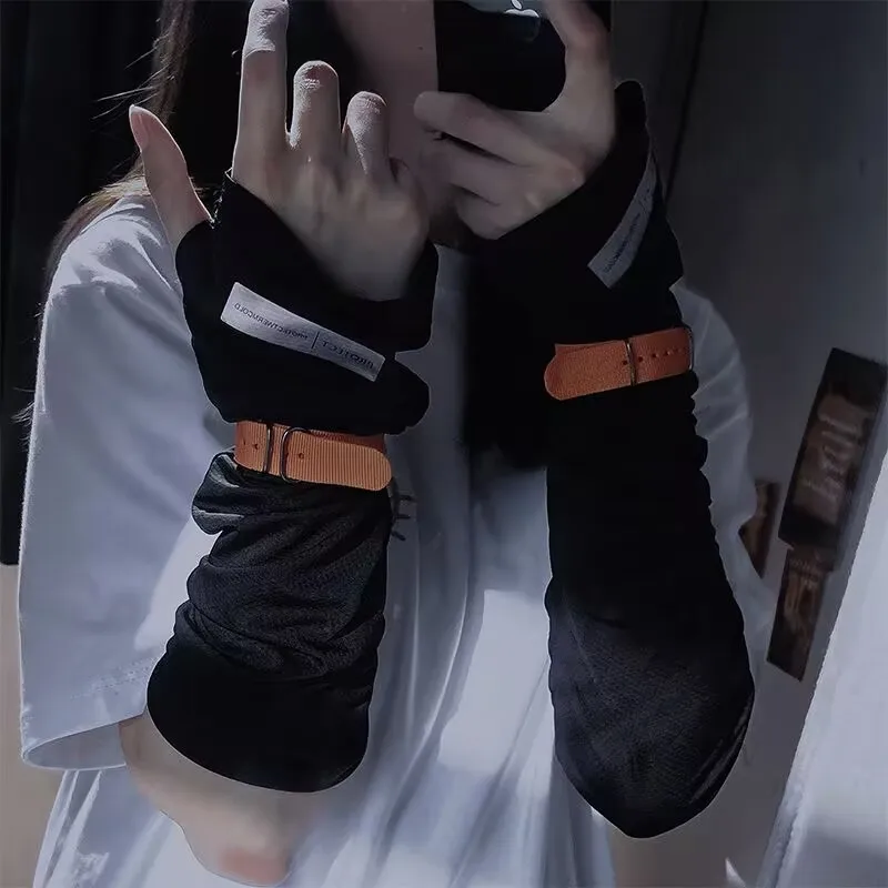 

Темные и модные солнцезащитные рукава с ремешком, милые и крутые модные рукава для рук, устойчивые к ультрафиолетовому излучению свободные рукава для льда.