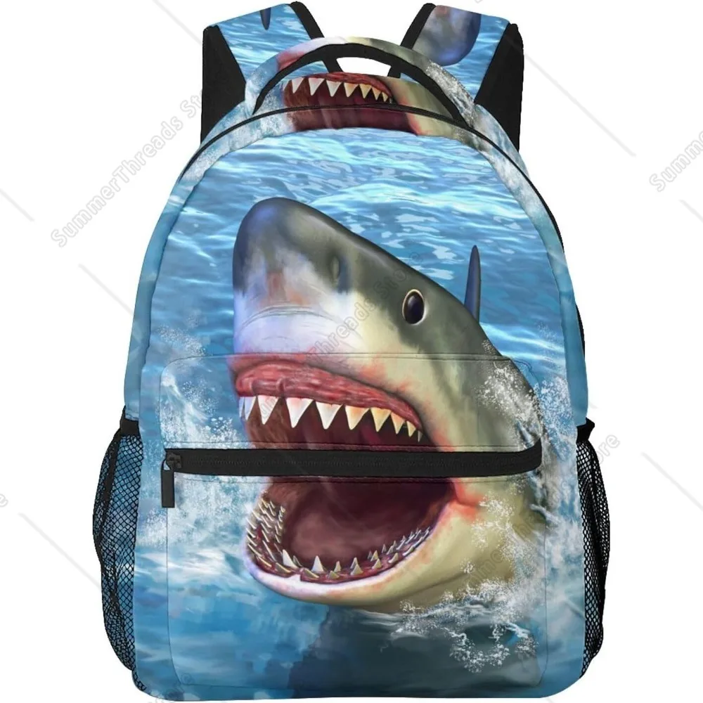 

Cool Shark Mouth Backpack For School Laptop Bags Bookbag Big Casual Daypack For Student Girls Boys Kids Teens