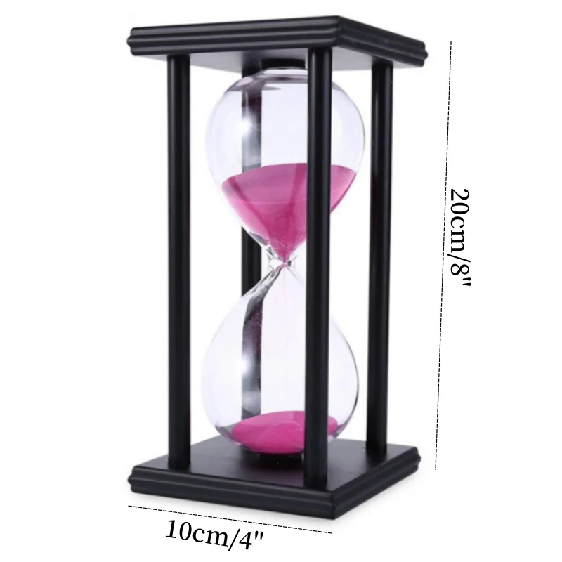 60 Minutes Creative Wooden Glass Hourglass Sand Timer Modern Sandglass Gifts Tea Clock Timers Kitchen Home Decoration Sand Clock