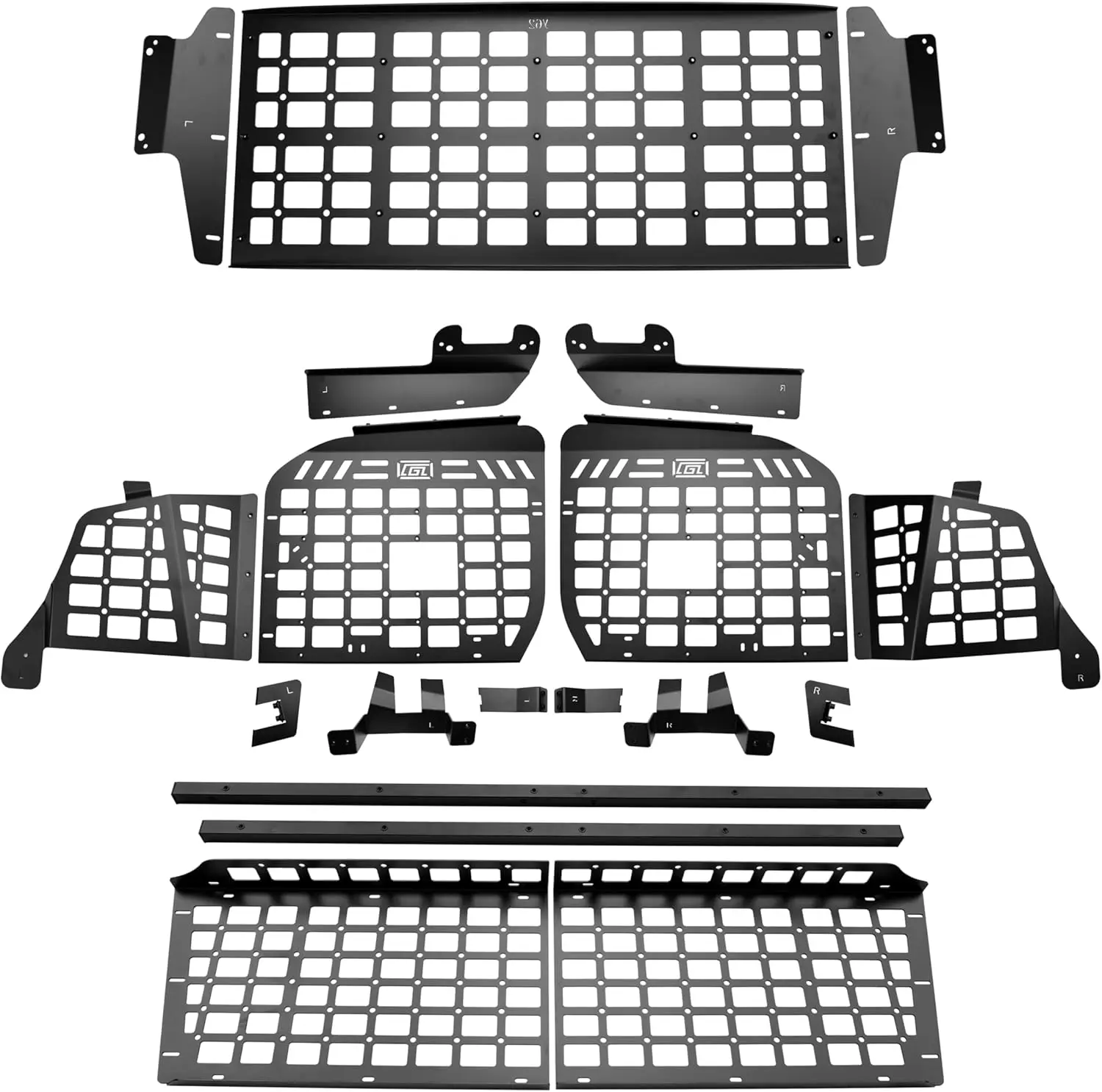 Trunk MOLLE PANEL Organizer Shelf Cargo Storage Debris Racks For Nissan Patrol Y62 / Armada 2010-2024