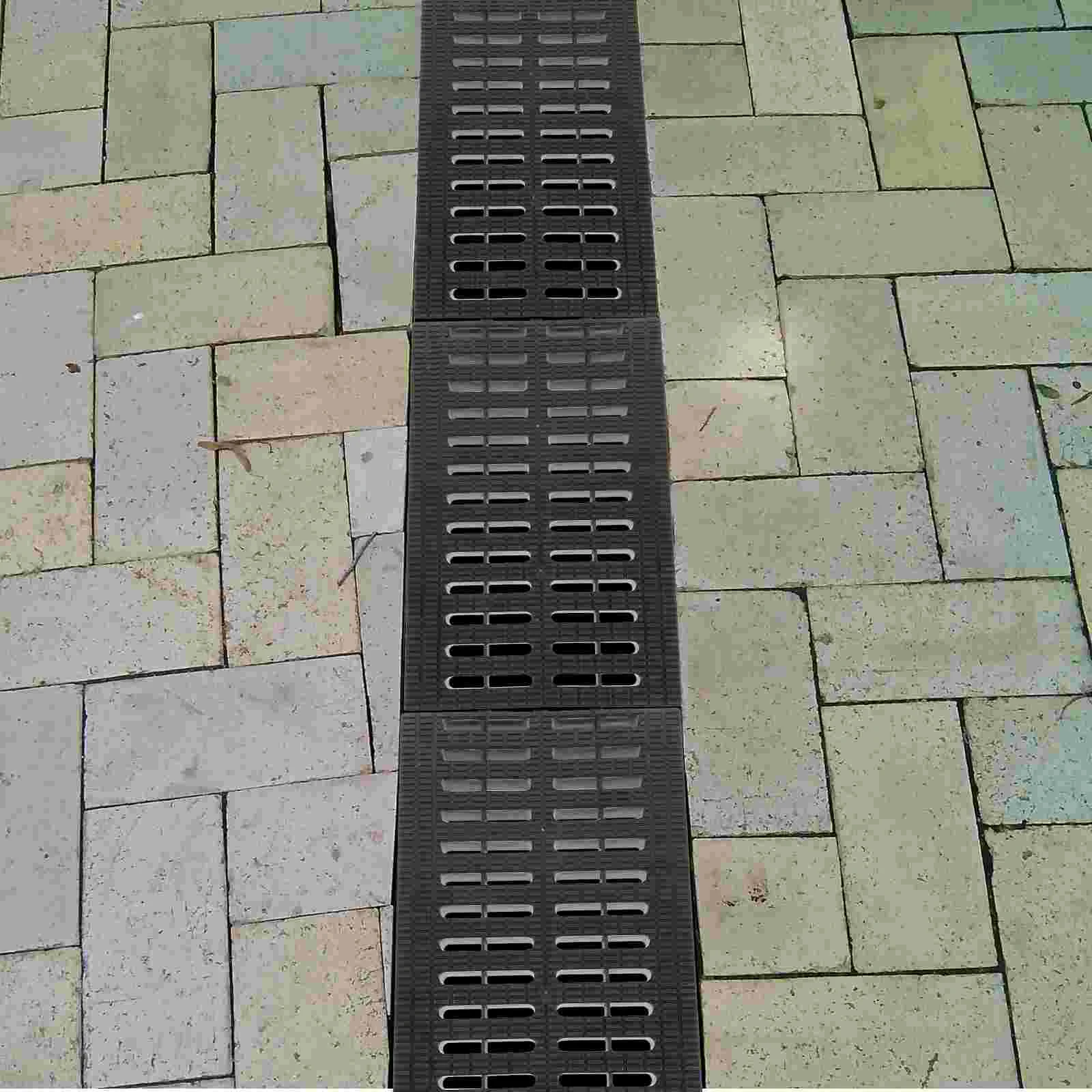 

Trench Cover Drain Outdoor Sewer Channel Grate Strainer Drainage Grates Water French System for Yard