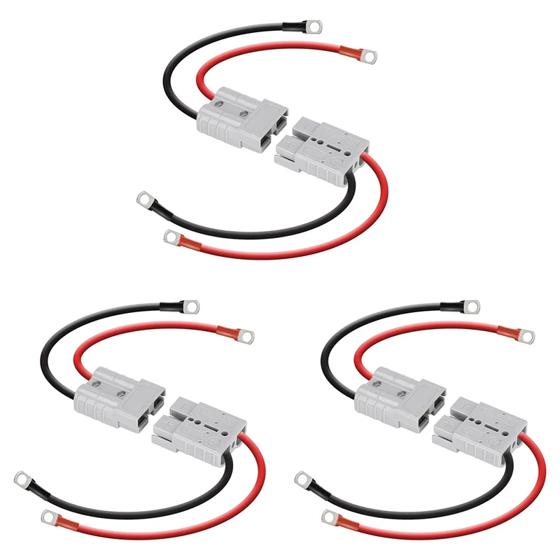 

ABVJ-6X Anderson Connector 50A Kit Anderson Plug 8 Guage 30Cm Battery Cables Waterproof Quick Connectors For Lifepo4