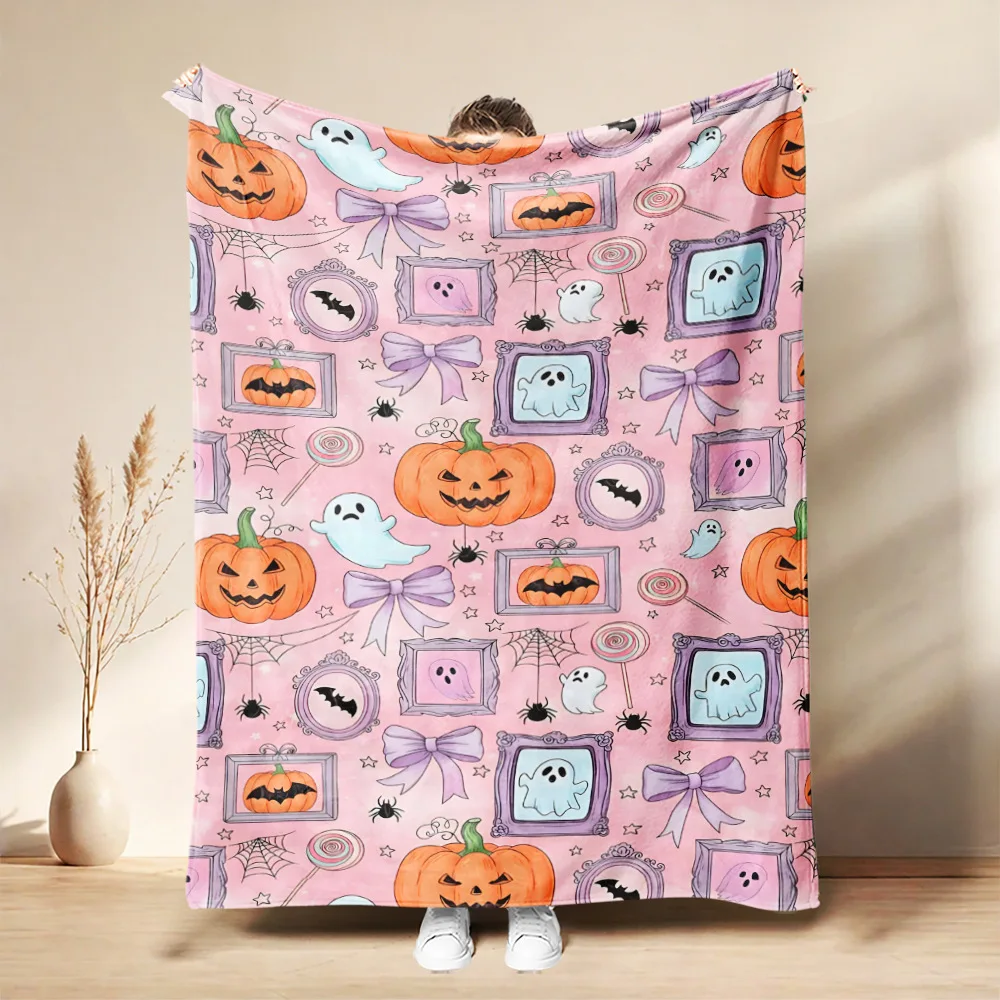 Korean Fashion Flannel Blanket, Kat-seye Music Warm Throw Blanket for Winter Couch Bed Fluffy Bedspread, Gift for Back-to-school