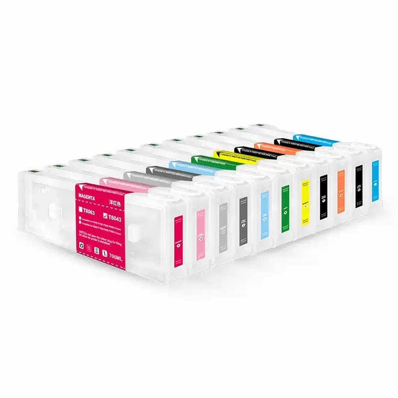 Imagem -02 - Xiong Cai 11 Cores T8041 T8041-t804d Tinta Recarregável Vazia Dgedgeprinter 700 ml pc para Epson Cor Certa P6000 P7000 P8000 P9000