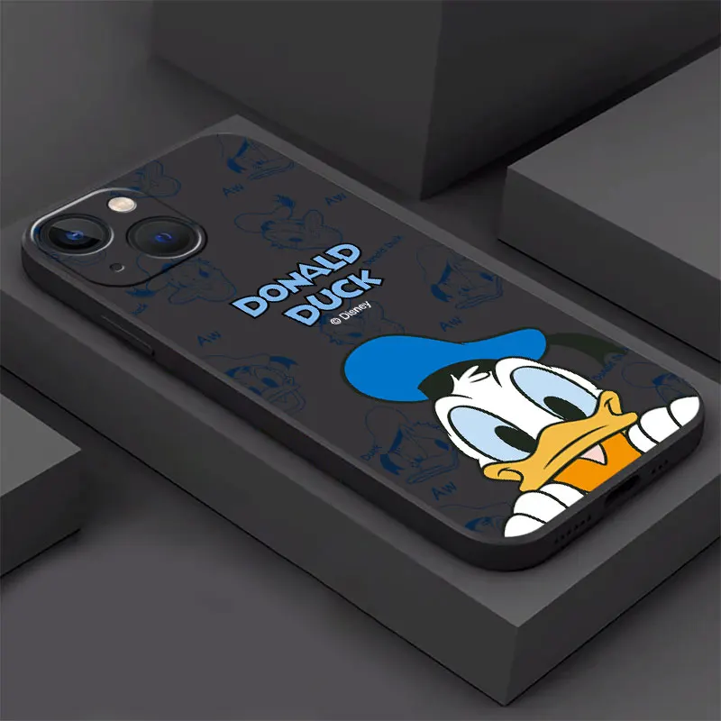 Fall Für Apple iPhone 15 14 11 13 12 pro 7 X XR XS Max 6 8 Plus SE 2022 15Plus Weiche Telefon Coque Disney Mickey Donald Daisy