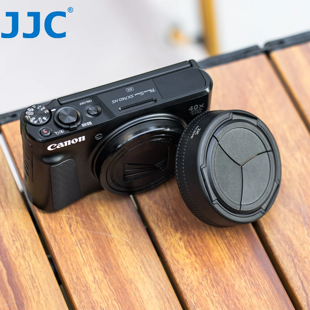 

JJC Auto Lens Cap Cover for Canon PowerShot PowerShot SX740 HS Camera Open And Close Anti-Scratch Dust-Proof Lens Cap