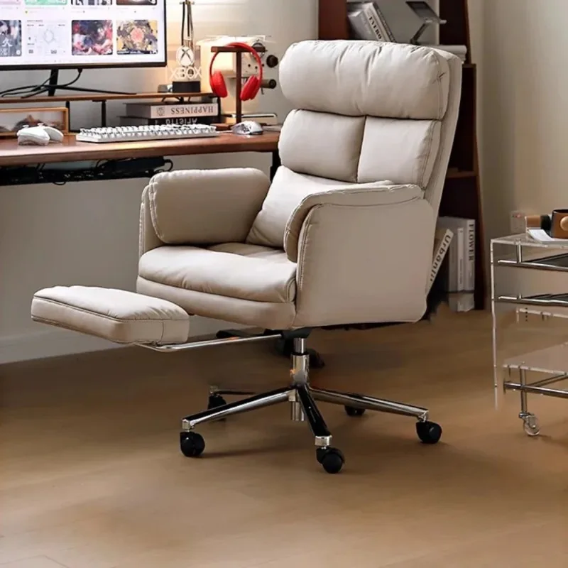 

Swivel Reclimers Office Chair Headrest Leg Rest Comfy Rolling Office Chair Armchair Study Cadeiras De Escritorio Home Furniture