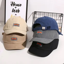 Japanese Style Short Brim Baseball Hat Summer Vintage Peaked Cap Solid Color Outdoor Adjustable Sun Visors Men Hats Trucker Hats