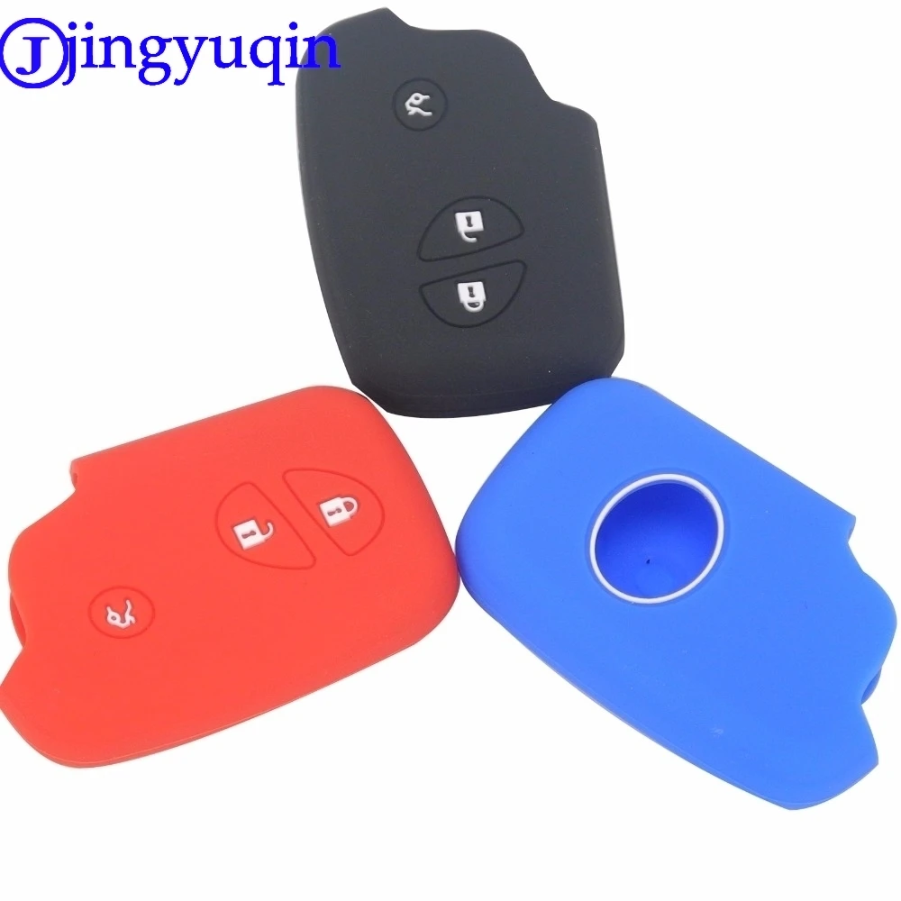 jingyuqin Remote 3 Buttons For Lexus CT200h ES 300h IS250 GX400 RX270 RX450h RX350 LX570 Car-Styling Key Silicone Cover Case Fob