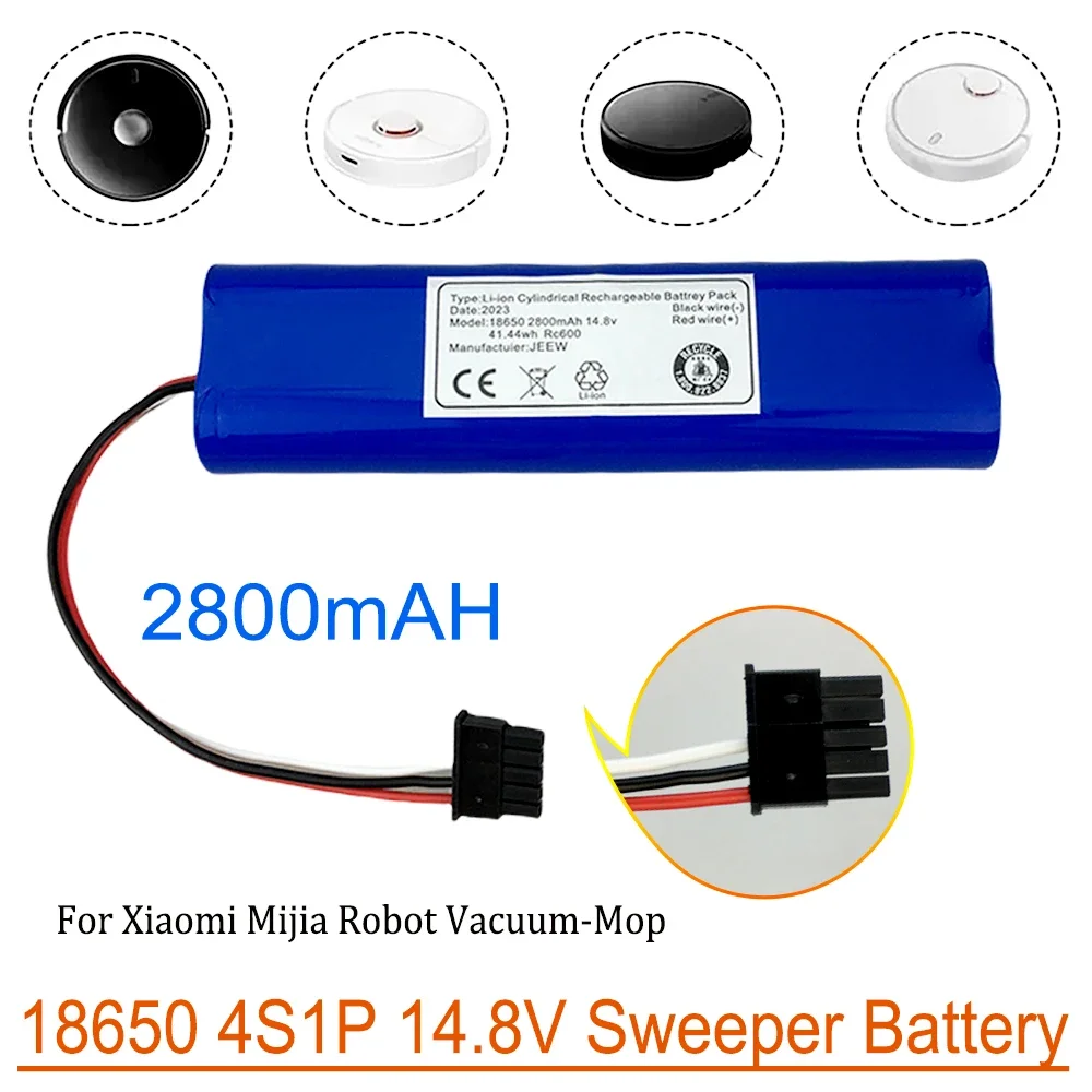 

18650 4S1P 14.8V 2800mAh Sweeper Battery for Xiaomi Mijia Robot Vacuum-Mop P Sweeping Mopping Robot STYTJ02YM Li-ion Battery