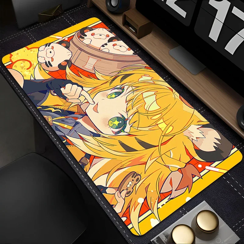 لوحة ماوس أنيمي PC Zenless Zone Zero Ju Fufu لوحة المفاتيح Kawaii Tiger Girl ZZZ سطح المكتب ماوس حصيرة الكمبيوتر المحمول الألعاب لوحة ماوس مطاطية