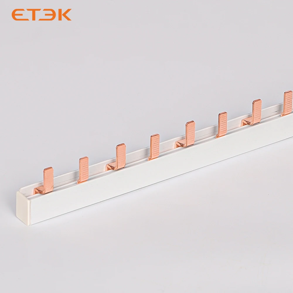 ETEK Copper Busbar for Distribution Box Circuit Breaker1P/2P 63A Cross Section 10mm ² 12way MCB Connector type copper Busbar image 5
