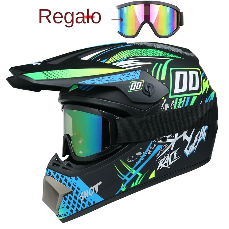 Casco todoterreno de moto para niño, accesorio de protección para motocross, AM DH