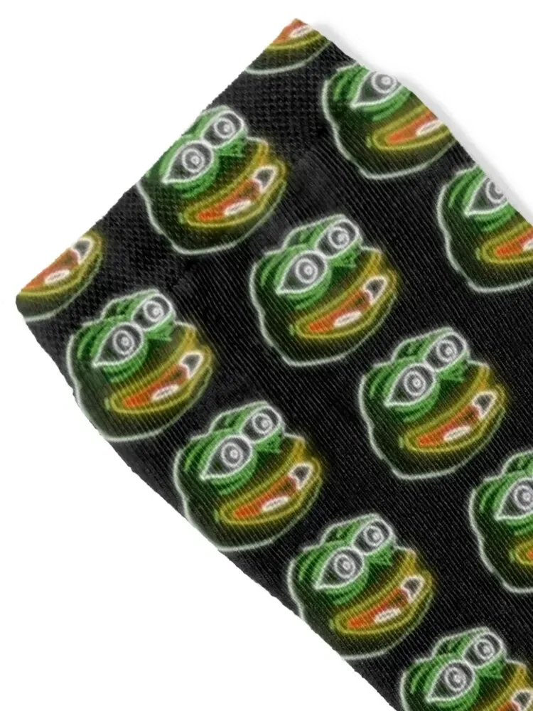 Neon pepe the frog meme Socks ankle floral anti-slip Socks For Girls Men's