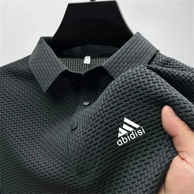 2026 Summer New Style Men's Fashion Outdoor Business Casual Breathable Short-Sleeved Polo Shirt, Quick-Drying Golf Polo Shirt