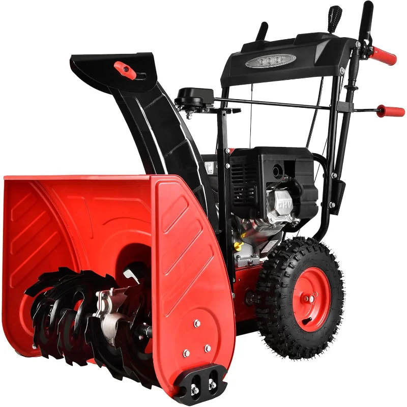 

PowerSmart 26-Inch Self Propelled Two-Stage Snow Blower Gas Powered 212cc Engine with Electric Start, LED Headlight