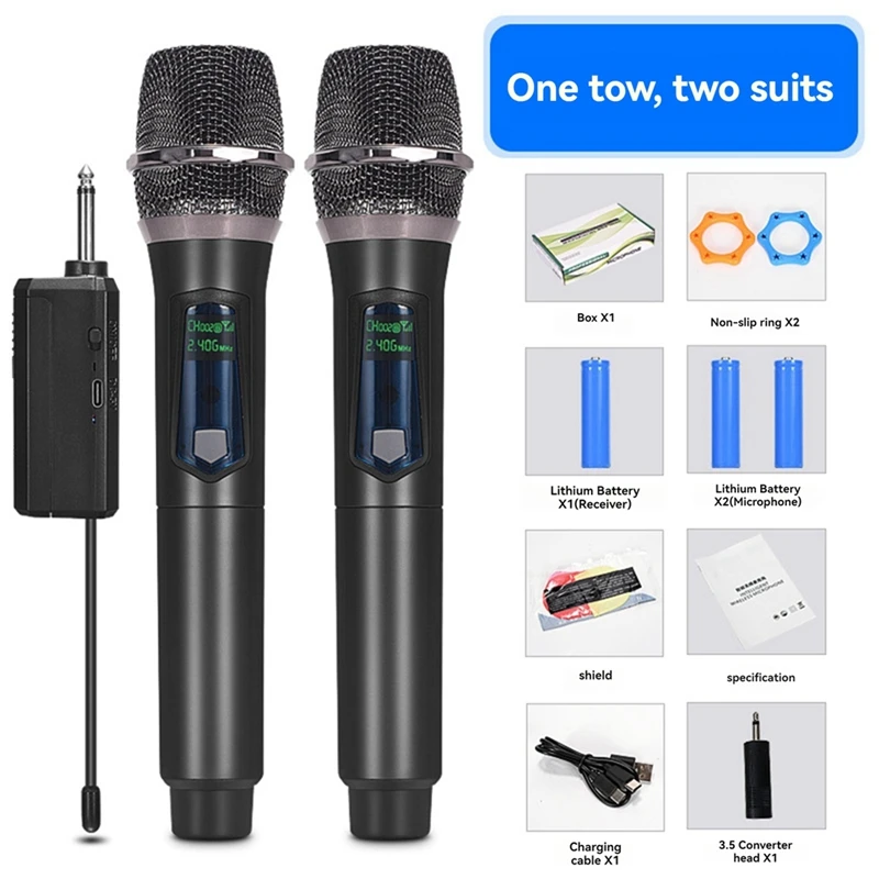 Microphone professionnel sans fil, adapté pour le chant, la fête, la performance, la salle de réunion, la maison