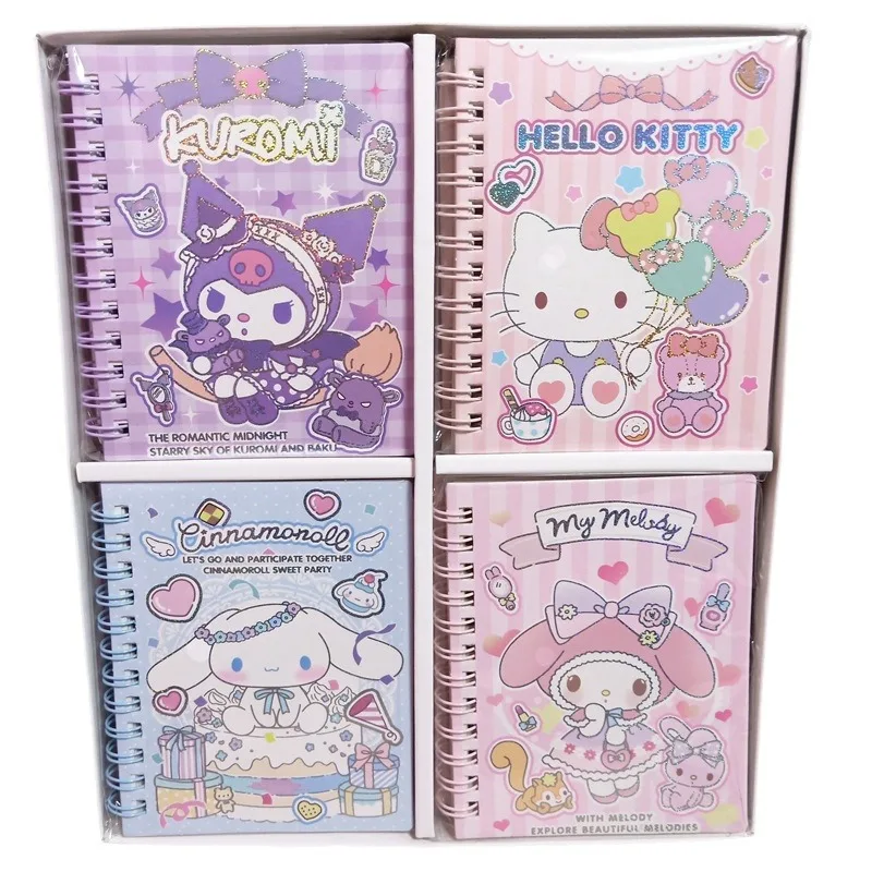 10/20pcs Sanrio Notebook Hello Kitty Kuromi Melody Student Daily Weekly Planners Agenda Notepad Stationery Office School Supplie