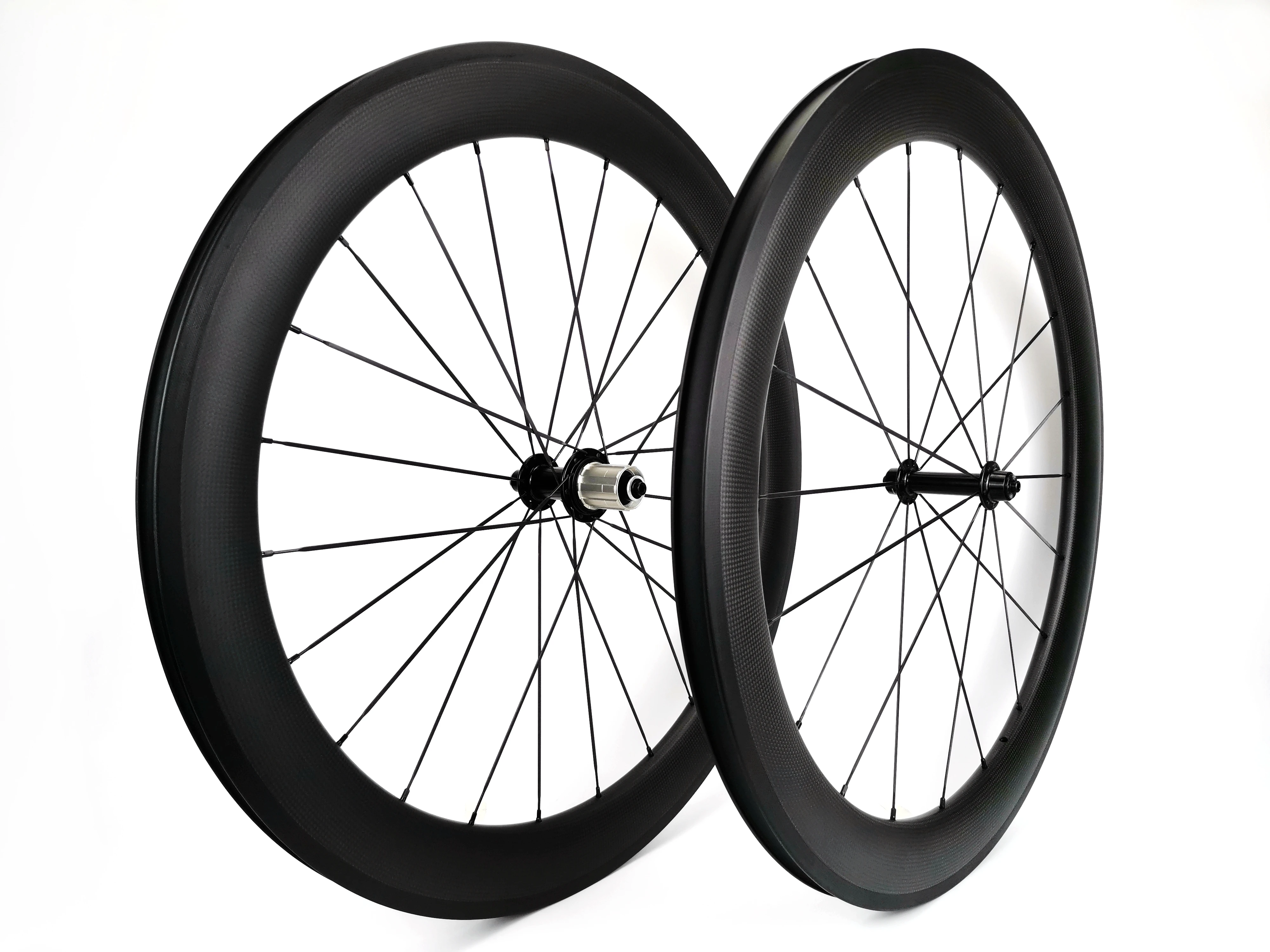 700C Road Bicycle V/Rim Brake Bike Carbon Fiber Wheel Set 38/50/60/88mm Depth 25mm Width Clincher/Tubeless/Tubular Custom Logo