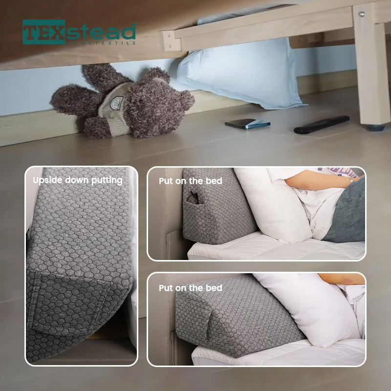 1Pc Bed Gap Filler Bed Wig Kussen Hoofdeinde Kussen Traagschuim Materiaal Matras Gap Filler Met 2 Side Grote Zakken