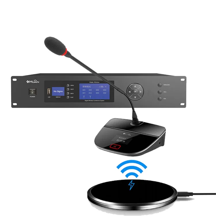 Popular wifi desktop discussion cordless system UHF wireless conference microphone