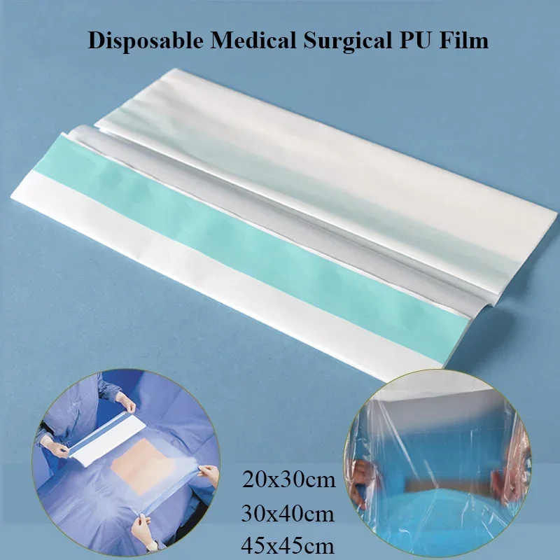 30/5Pcs Disposable Medical Surgical PU Film Sterile Surgical Incision Drape Adhesive Transparent Film Dressing Operation Towel