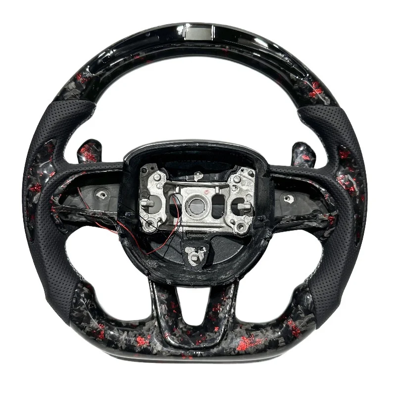 RGB/SRT Carbon Fiber Steering Wheel for Dodge Challenger Charger RT Durango SRT Scat Pack 392 Super Bee  Trackhawk