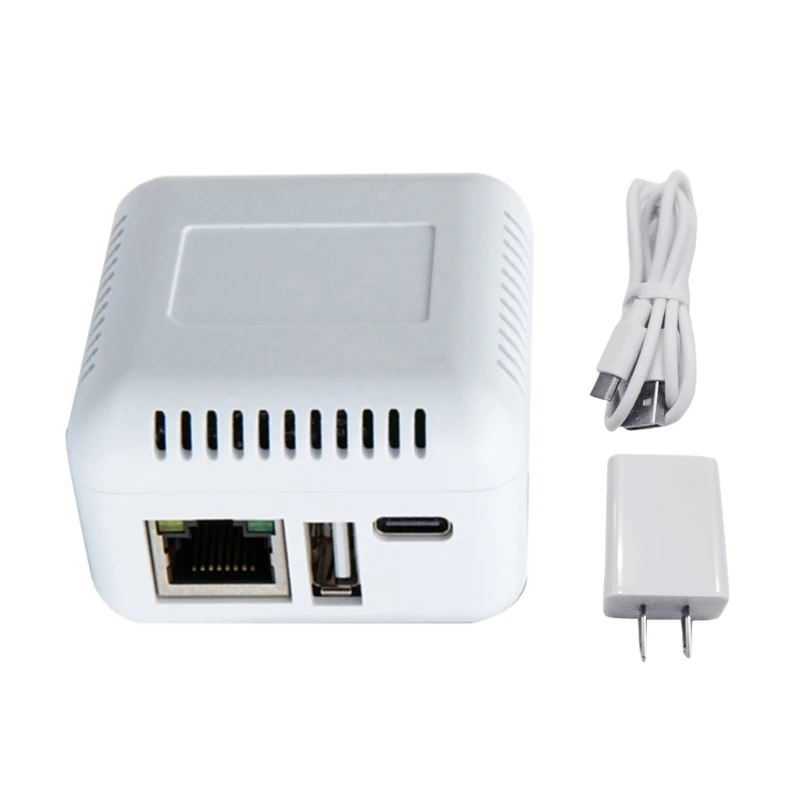 NP330 Network USB 2.0 Print Server Support 10/100Mbps RJ45 LAN Port for Androids Phones Computer Printer Only DropShipping