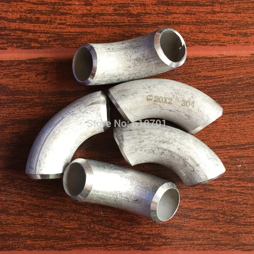 

5pcs 304 Stainless Steel D20 20mm*2mm RADIUS BUTT WELD Elbow 90 Degree Angle Pipe Fitting