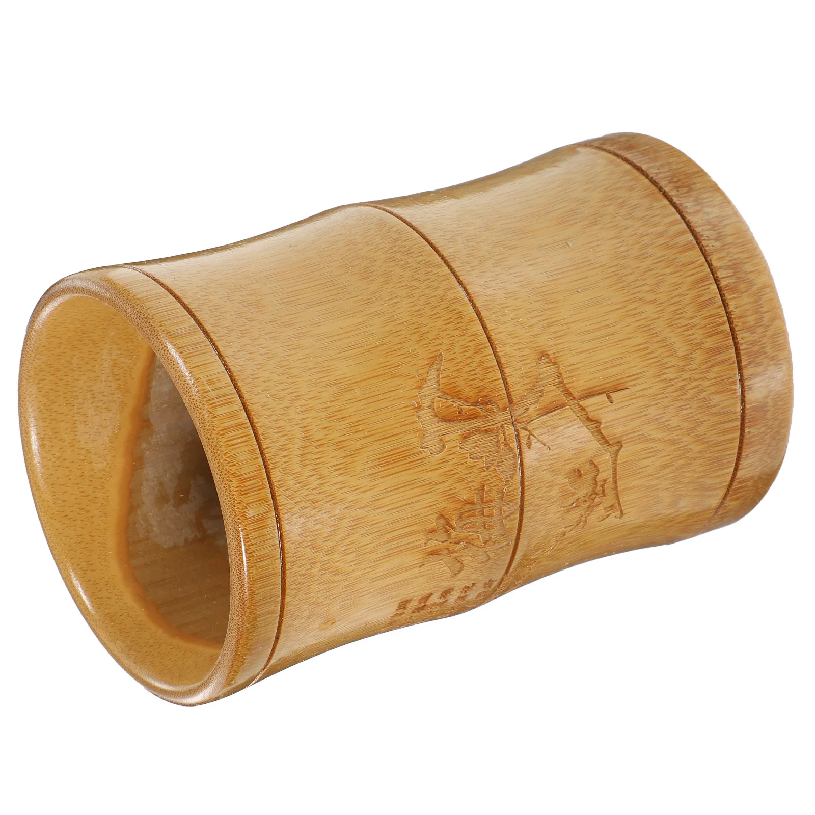 

13cm Bamboo Wood Pen Holder Vintage Chinese Style Desktop ganizer Makeup Brush Container Office Storage Tools Holder Desk Decor