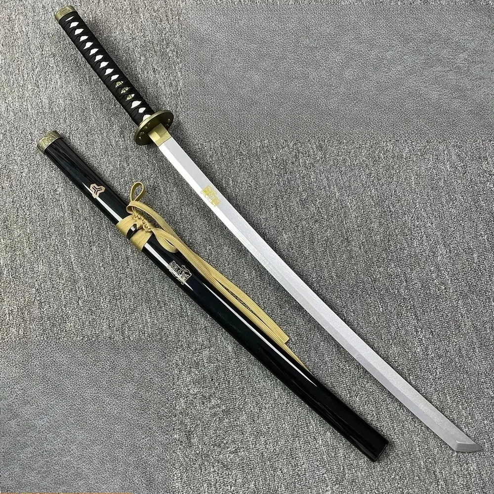 Hattori Hanzo Samurai Katana Cosplay Prop Replica Sword Ninja Costume Accessory for Halloween Christmas Party Display Ornament