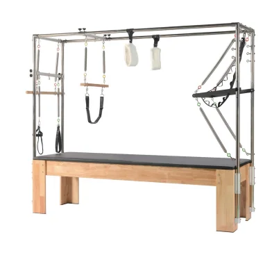 

Oak Wood Pilates Bed with Yoga Studio Home Training Sliding Bed Fitness
