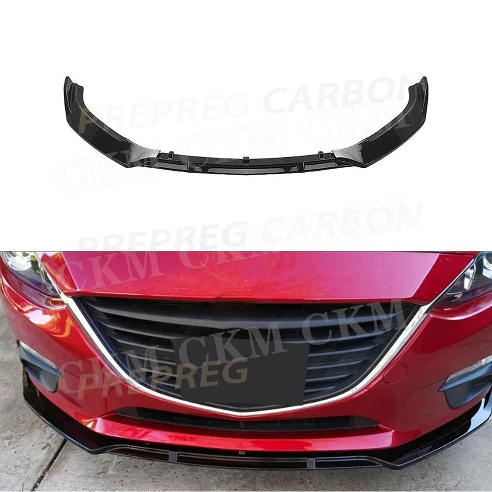 

Car Front Bumper Lip Guard Trim Styling Cover Chin Aprons Spoiler Body Kit Diffuser Accessories for MAZDA 3 Axela 2014-2019