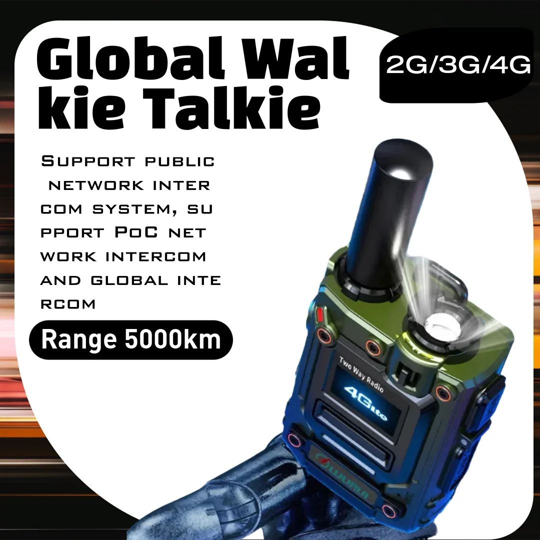 Global walkie talkie 4G 3G 2G integrated dual frequency bidirectional walkie talkie with unlimited distance of 5000 kilometers