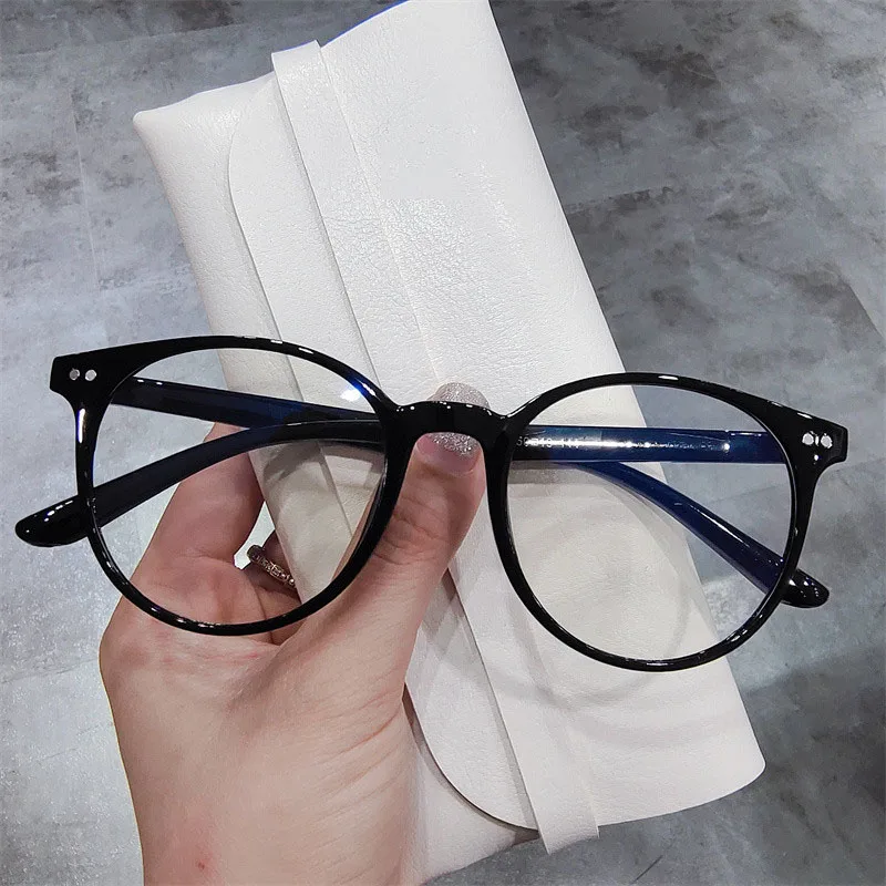 

Vintage Round Frame Myopia Glasses Men Women Blue Light Blocking Near Sighted Eyeglasses New Design BlackTea Short Sight Eyewear