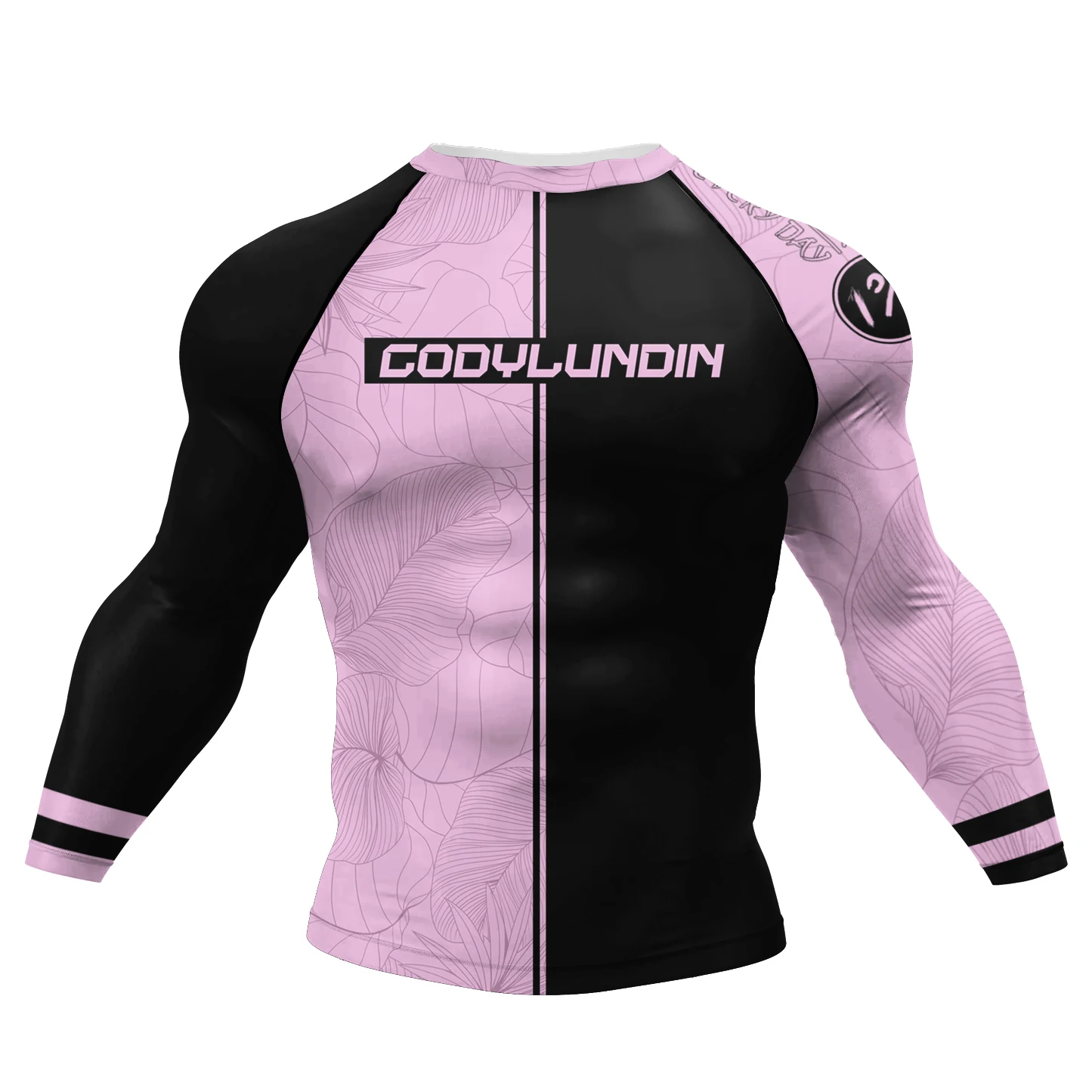 Cody Lundin Adult Men's High Elasticity Rashguards Slim Fit Quick Drying Loose Comfortable Breathable Long Sleeve Shirt