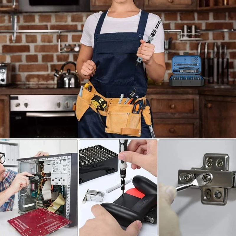 130 In 1 Screwdriver Set With 120 Bits Repair Tool Kit Magnetic Screwdriver Kit With Mini Built-In Box