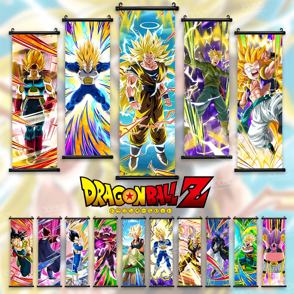 Dragon Ball Poster Anime Home Dekoration Vegeta Hängende Malerei Majin Buu Scroll Bilder Leinwand Wand Kunstdruck Für Wohnzimmer – Detail 1