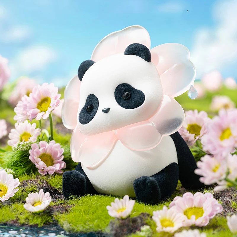 

Floral Panda Panda Roll Limited Edition Kawaii Ornaments Figurines Home Decor Desktop Model Dolls Gilrs Gift Model Toys