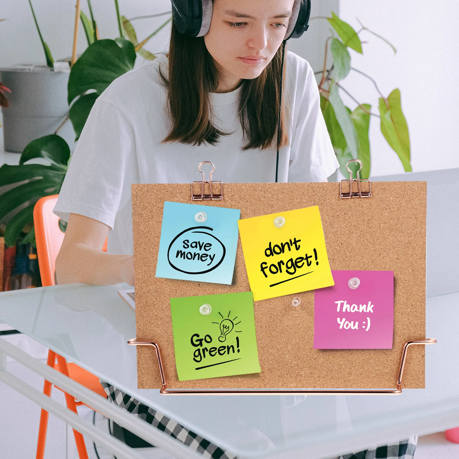 Message Board Cork Office Note Photo Wall Display Bracket Bulletin Boards for Desk Whiteboard Small Decor Metal Picture Desktop